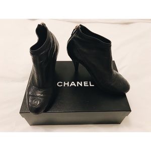 Chanel Quilted Leather Ankle Booties